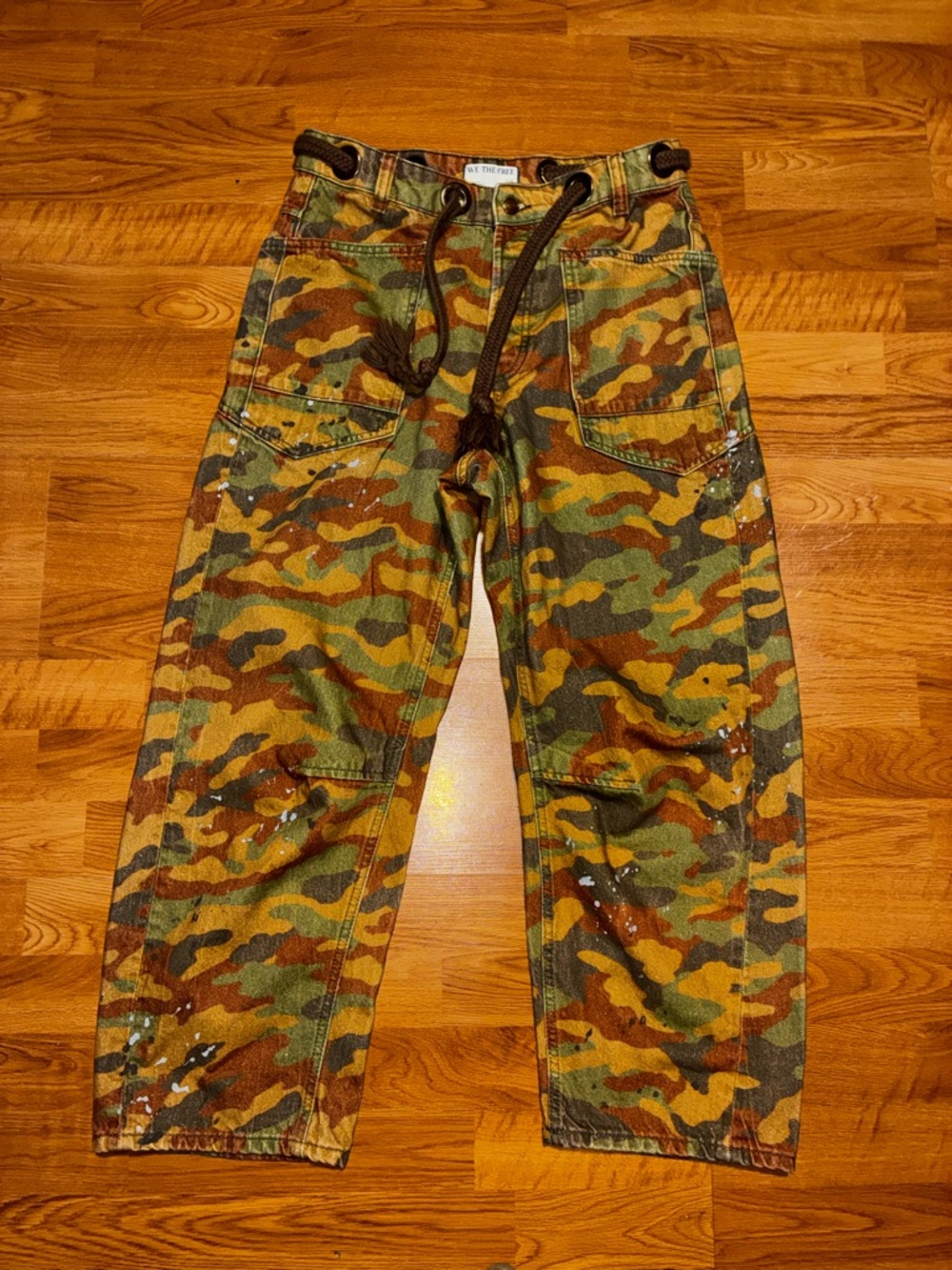 We the Free moxie printed low slung barrel jeans